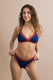 BIKINI Donna RAGGIANTI FASCIA  slip regolare Blu/coccio