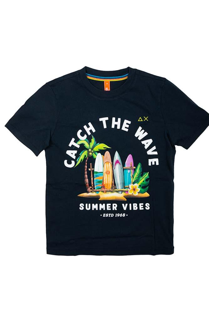 MAGLIA T-SHIRT BAMBINO  NAVY CPT34342 07 SUN 68 
