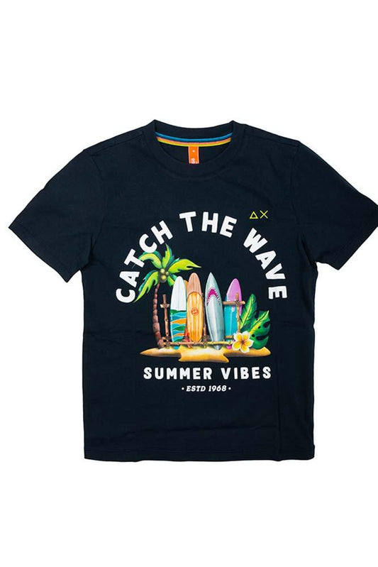 MAGLIA T-SHIRT BAMBINO  NAVY CPT34342 07 SUN 68 