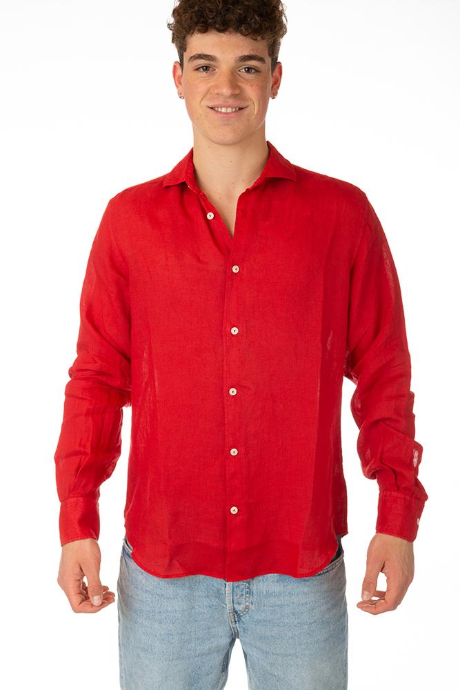 MAGLIA CAMICIA UOMO  ROSSO