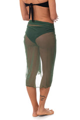 PAREO DONNA  VERDE MILITARE TULLYBIG 7651 MILITARE BE BEACH 