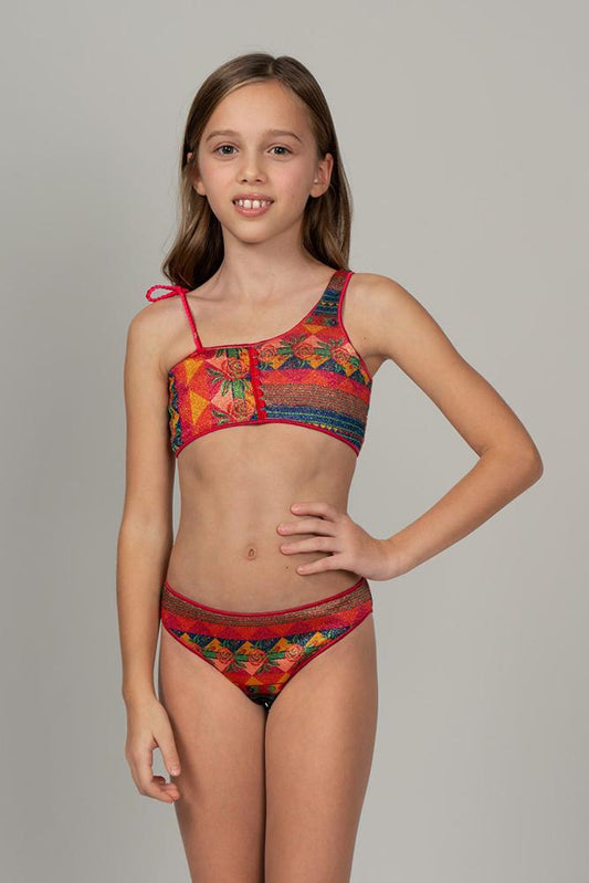 BIKINI FASCIA BAMBINA  VIOLA FJ220221 FRIDA FXXK 
