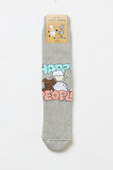 CALZINI DONNA GRIGIO 6699 BEAR HAPPY PEOPLE 