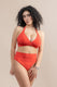 BIKINI Donna PAIN DE SUCRE BRASSIERE Coppa C slip Alto Corallo
