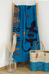 TELO MARE MICROFIBRA UNISEX  PETROLIO SANDIA STAZZO COMPTOIR DE LA PLAGE 