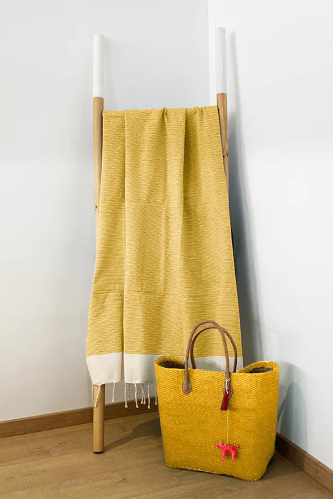 TELO MARE COTONE UNISEX  GIALLO ATHENA TOURNESOL COMPTOIR DE LA PLAGE 