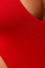 INTERO MODA DONNA  ROSSO SCURO CAMI RED VELVET BE BEACH 