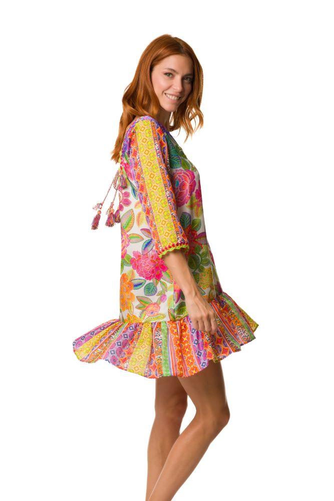 KAFTANO DONNA  BIANCO C132 10 BIANCO LAETITIA BEACHWEAR 