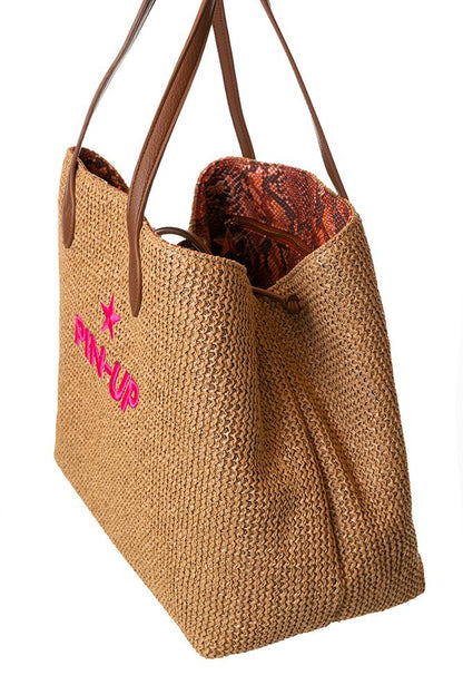 BORSA UNISEX  NATURALE PF307XB 012 PIN UP 