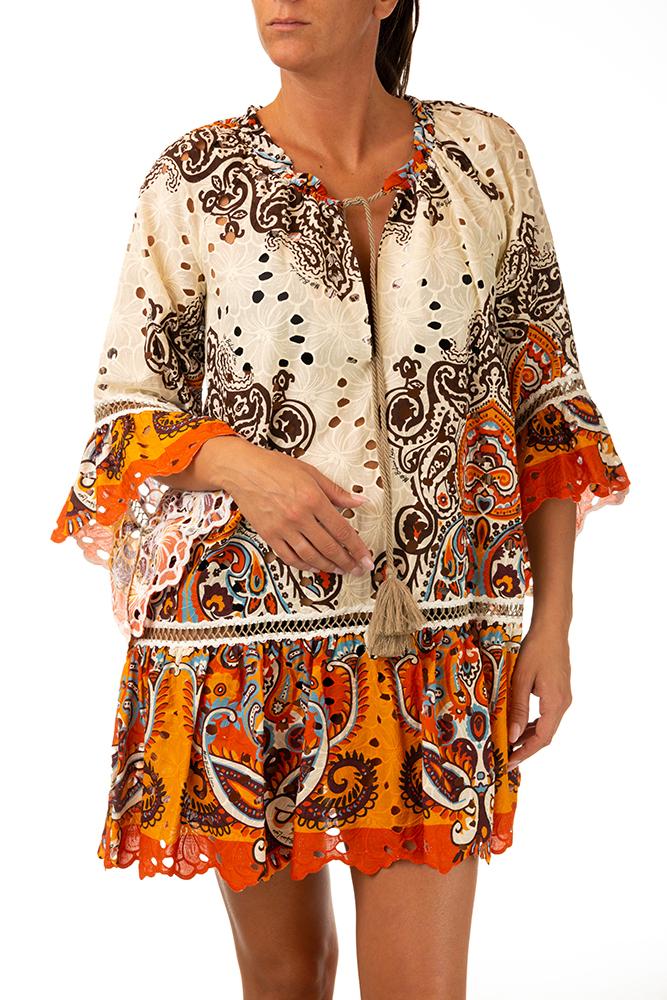 KAFTANO DONNA  ARANCIO V5001D INMA MISS BIKINI 