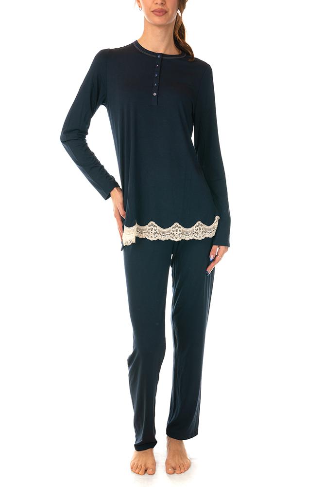 PIGIAMA AUTUNNO/INVERNO DONNA  BLU