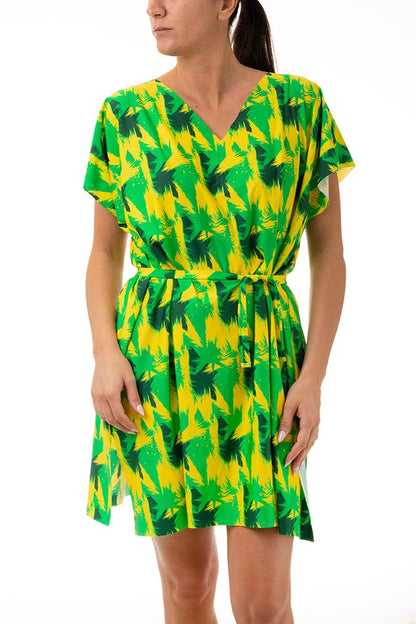 KAFTANO DONNA  VERDE/GIALLO CLEO BRASILE BE BEACH 