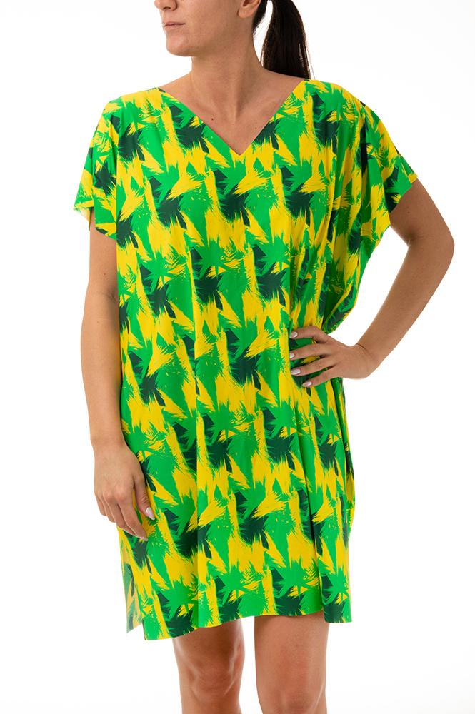 KAFTANO DONNA  VERDE/GIALLO CLEO BRASILE BE BEACH 
