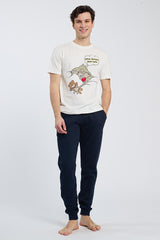 MAGLIA BIANCA UOMO 6812 DORMO SOLO HAPPY PEOPLE 