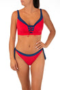 BIKINI BRASSIERE COPPA DD ROSSO/BLU B122 80 51 BERNE' MABEL 