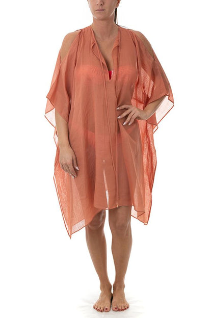 KAFTANO DONNA  ARANCIO FK82MO CANNELLA FISICO 