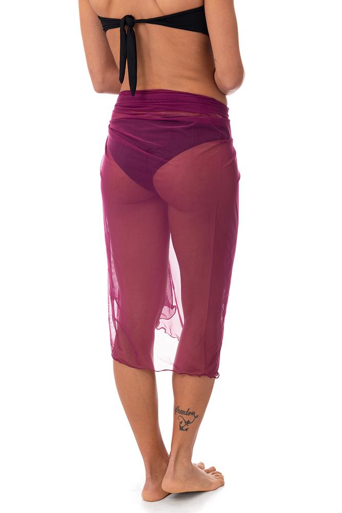 PAREO DONNA  VIOLA TULLYBIG 7269 MELANZANA BE BEACH 