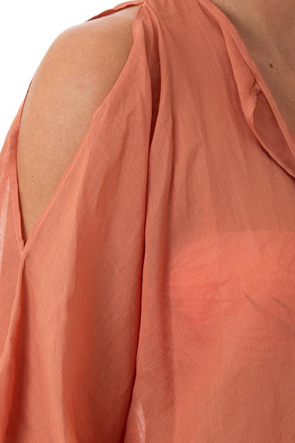 KAFTANO DONNA  ARANCIO FK82MO CANNELLA FISICO 