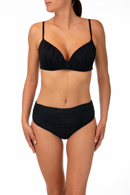 BIKINI Donna MADIS COPPA PREFORMATA Coppa C slip Alto Nero