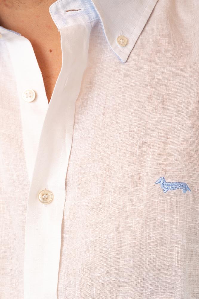 MAGLIA CAMICIA UOMO  BIANCO CRL014 010883 100 HARMONT&BLAINE 