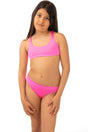 BIKINI BAMBINA  FLUO ROSA CATERINAFLUO ROSA SHOCKING BE BEACH 