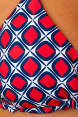 BIKINI TRIANGOLO DONNA  BLU/ROSSO B2832 6103 4186 FEELING 