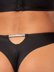 SLIP BRASILIANA DONNA SK35 NERO VERDISSIMA 