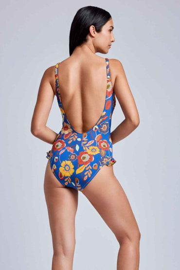 INTERO Donna VACANZE ITALIANE Imbottito  slip brasiliana Blu