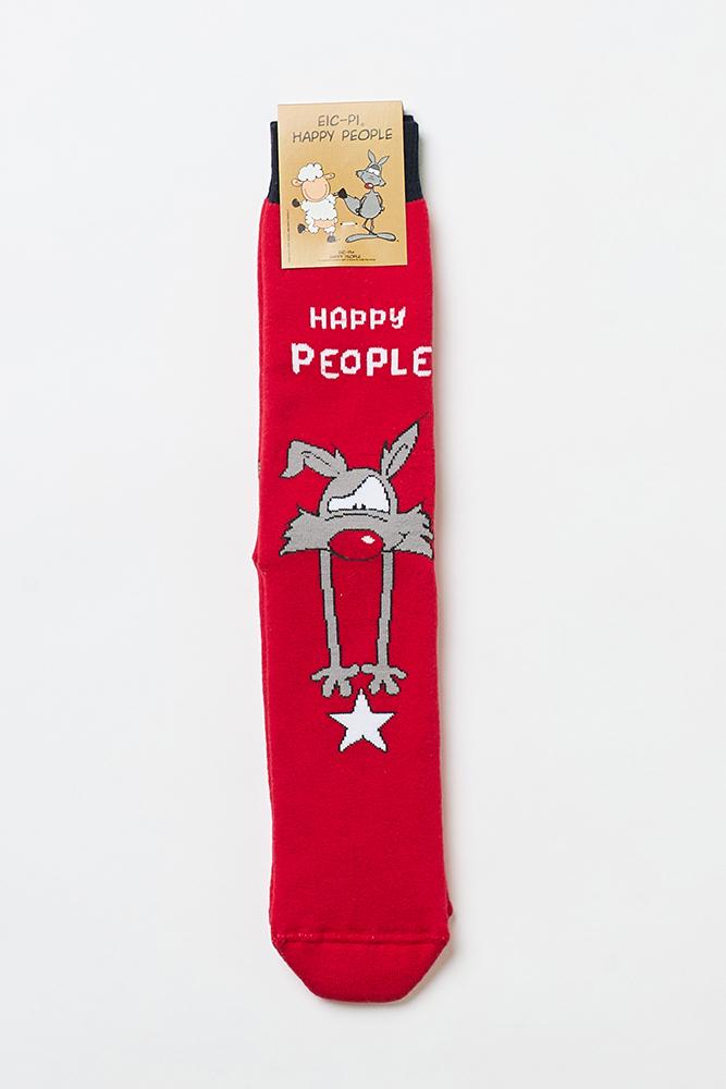 CALZINI UOMO ROSSO 6865 NATALE HAPPY PEOPLE 