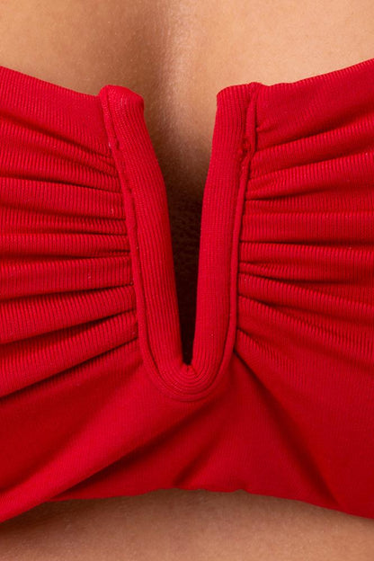MIX REGGISENO FASCIA DONNA  ROSSO SCURO ADELE REDV BE BEACH 