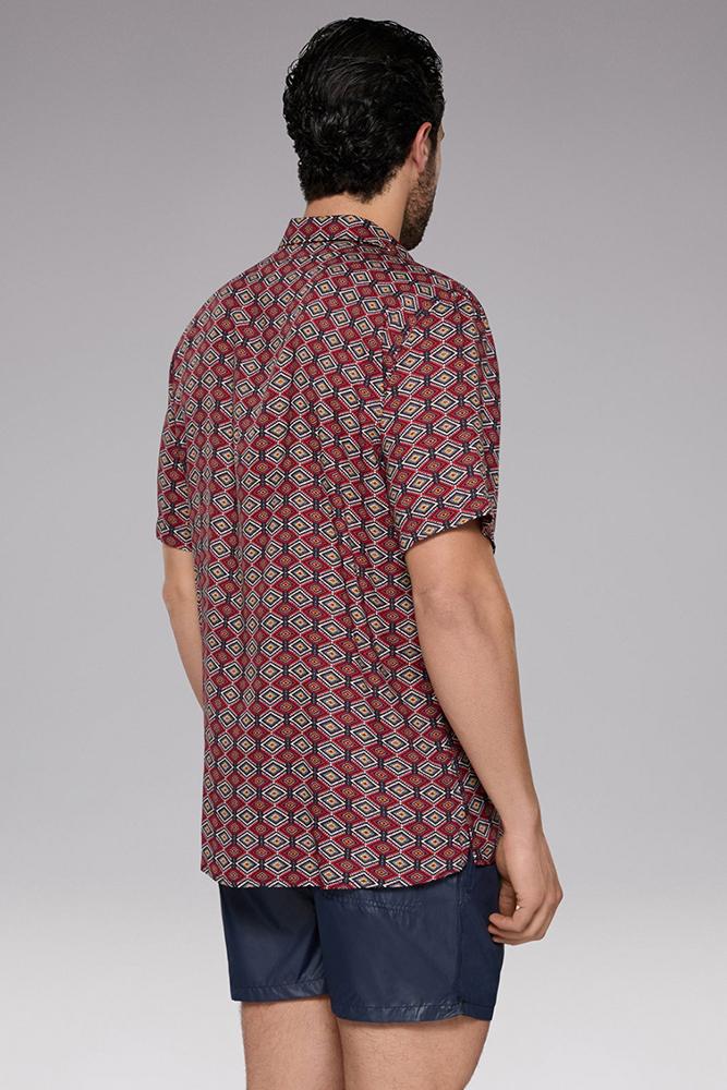 MAGLIA CAMICIA UOMO  MARRONE FK236001 FIORI FXXK 
