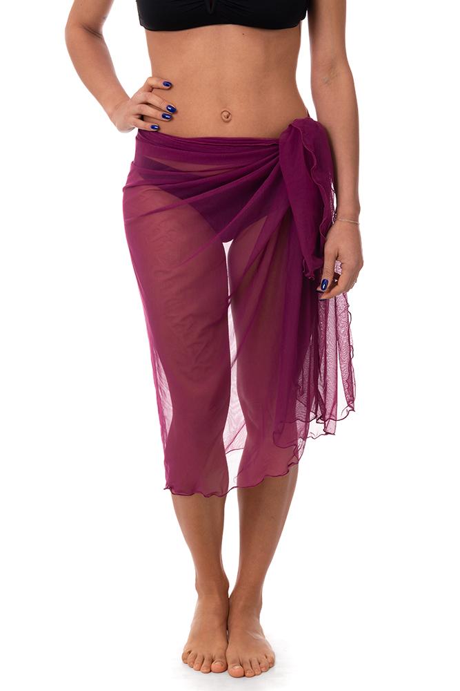 PAREO DONNA  VIOLA TULLYBIG 7269 MELANZANA BE BEACH 