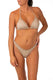 BIKINI Donna PIN UP TRIANGOLO  slip brasiliana Beige