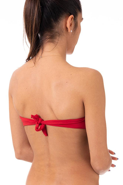 MIX REGGISENO FASCIA DONNA  ROSSO SCURO ADELE REDV BE BEACH 