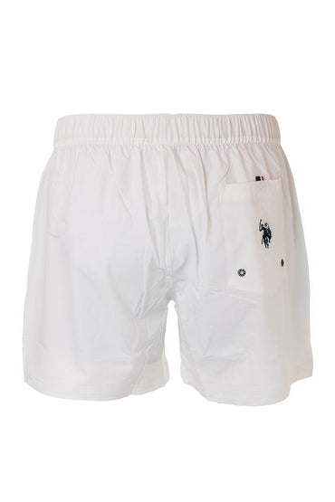 BOXER Uomo US POLO con elastico  CORTO Bianco
