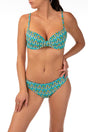 BIKINI Donna LUISA MARIA LUGLI COPPA PREFORMATA  slip regolare Petrolio