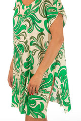ABITO DONNA  VERDE PEPLO VERDE OLIVIA 