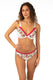 BIKINI Donna RAFFAELA D'ANGELO FERRETTO Coppa C slip coprente Fantasia bianco/rosso