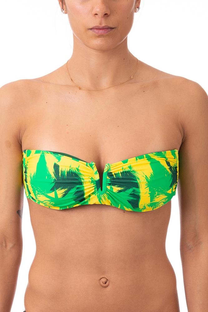MIX REGGISENO FASCIA DONNA  VERDE/GIALLO ADELEFAN BRASILE BE BEACH 