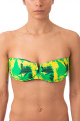 MIX REGGISENO FASCIA DONNA  VERDE/GIALLO ADELEFAN BRASILE BE BEACH 