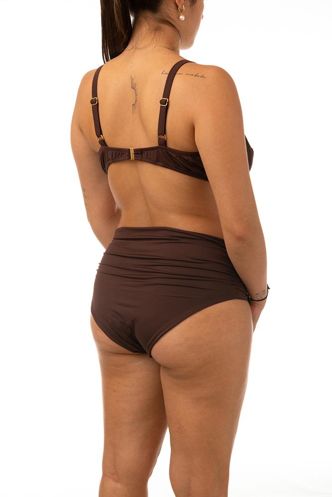 BIKINI Donna MARETTE FERRETTO Coppa C slip Alto Marrone