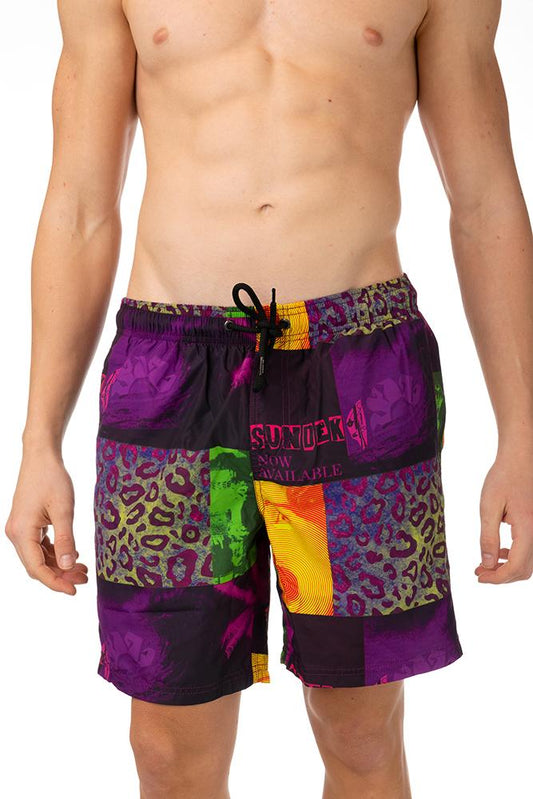 BOXER Uomo SUNDEK con elastico  LUNGO Viola
