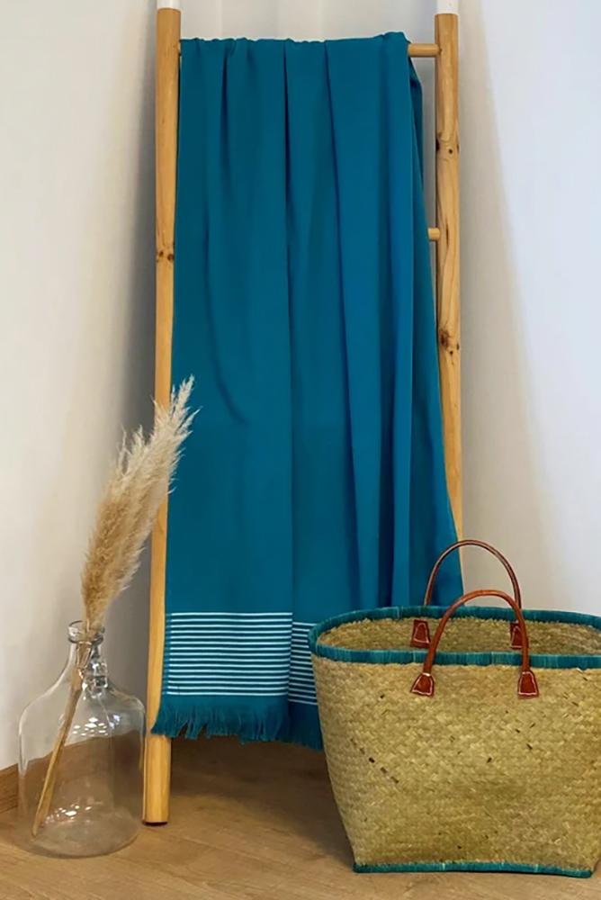 TELO MARE SPUGNA UNISEX  AZZURRO