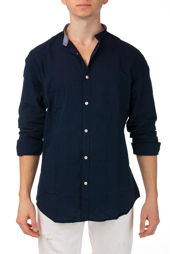 MAGLIA CAMICIA UOMO  BLU