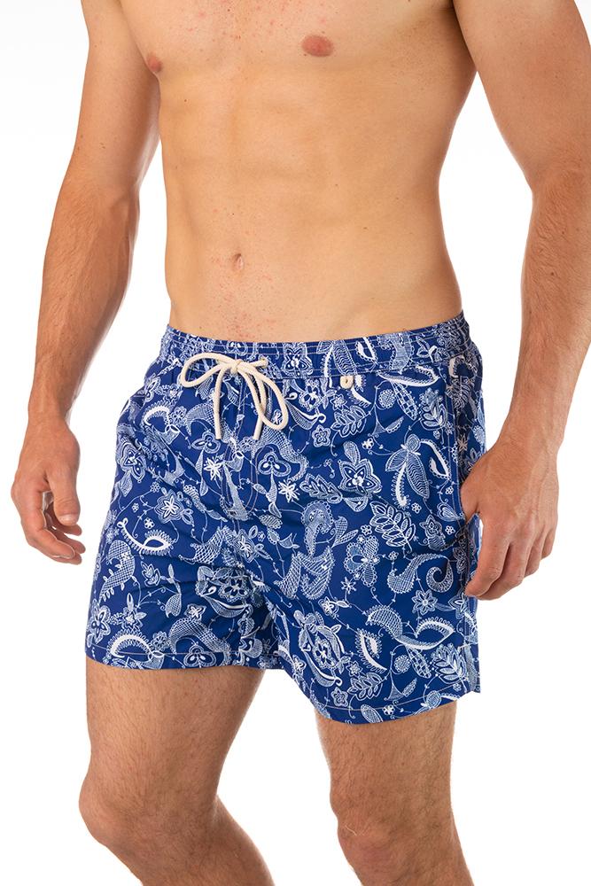 BOXER MOLLA UOMO  BLU RIVIERA BLUPAISLEY ROY ROGER'S 