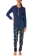 PIGIAMA AUTUNNO/INVERNO DONNA  BLU