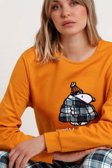 PIGIAMA AUTUNNO/INVERNO DONNA  GIALLO