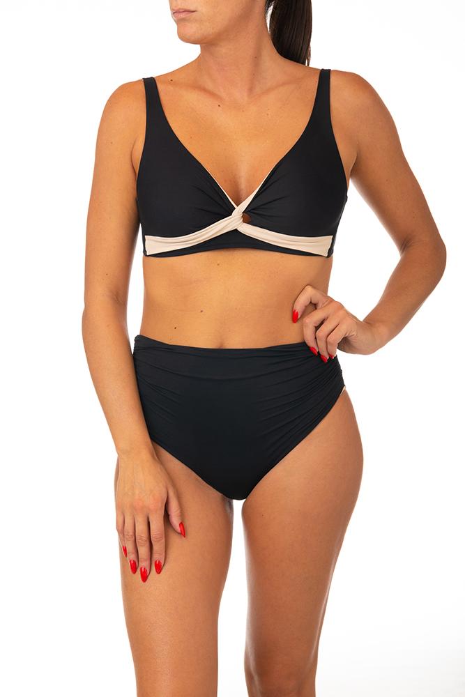 BIKINI FUNZIONALE DONNA  NERO/BEIGE