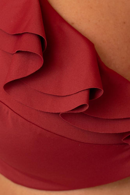 BIKINI Donna MARETTE FERRETTO Coppa C slip regolare Rosso