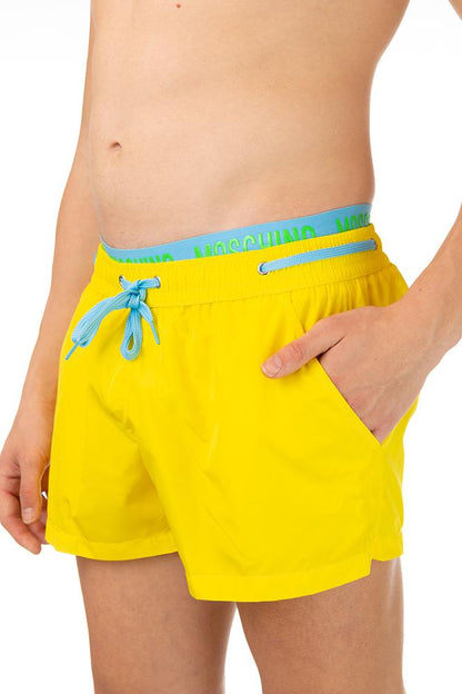 BOXER Uomo MOSCHINO con elastico  CORTO Giallo